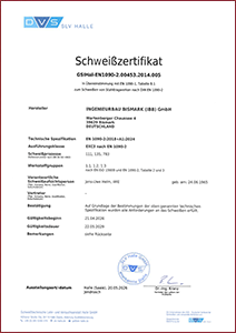 Schweißzertifikat